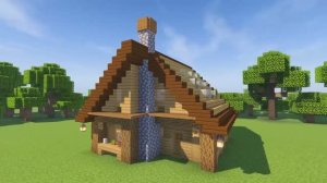 Дубовый дом для выживания в Майнкрафт! Красивый дом в Minecraft!