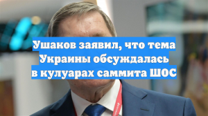 Ушаков заявил, что тема Украины обсуждалась в кулуарах саммита ШОС