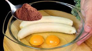 🍌 Банановый десерт, о котором все говорят! Всего 3 ингредиента – без сахара, без муки! 🍫