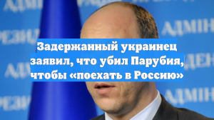 Задержанный украинец заявил, что убил Парубия, чтобы «поехать в Россию»