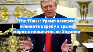 The Times: Трамп намерен обвинить Европу в срыве мирных инициатив по Украине