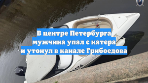 В центре Петербурга мужчина упал с катера и утонул в канале Грибоедова