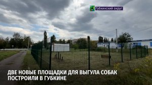 Две новые площадки для выгула собак построили в Губкине