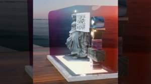 3D-Printed QR Code Plaques #3dmodeling #blender #mobileadvertising #statue
