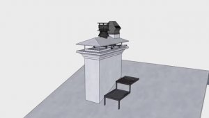 Ревизионный трап. Вариант доступа к оборудованию на кровле.