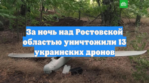За ночь над Ростовской областью уничтожили 13 украинских дронов