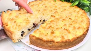 Творожный ПИРОГ с черносливом и клюквой...🥧🍇☕😋 Рецепт в описании ✍️