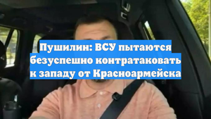 Пушилин: ВСУ пытаются безуспешно контратаковать к западу от Красноармейска