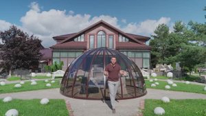 Обзор: Купольная беседка 5м с тонировкой для загородного дома Ф.Киркорова