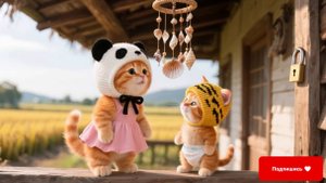 Котики - киса и сестричка