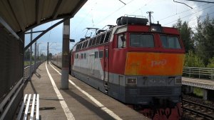 Электровоз ЧС4т-342 с пассажирским поездом №047А Санкт-Петербург - Самара проходит о.п. 429 км
