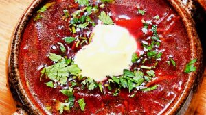 Борщ в горшке.