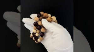 Браслет "Градация" микс круглых деревянных бусин с градацией от 10 до 20 мм