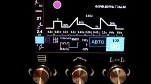 Главный экран. Блоки главного экрана сварочного аппарата Rosweld TIG 500 AC/DC