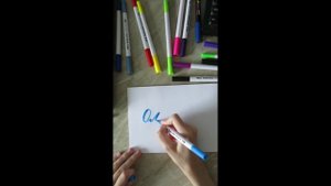 Как красиво написать женское имя Ольга каллиграфия маркером