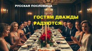 Русская пословица. ГОСТЯМ ДВАЖДЫ РАДУЮТСЯ...