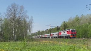 Электровоз ЭП2К-185, перегон Новый Быт - Пупышево