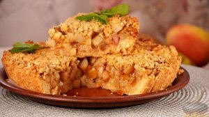 Мегарассыпчатый снаружи и сочный внутри. НАСЫПНОЙ ПИРОГ С ЯБЛОКОМ И ГРУШЕЙ