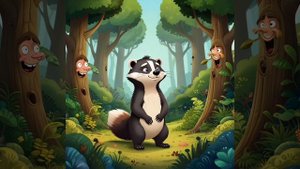 Е. Ульева.  "Как барсучок Капризулька ломал деревья."