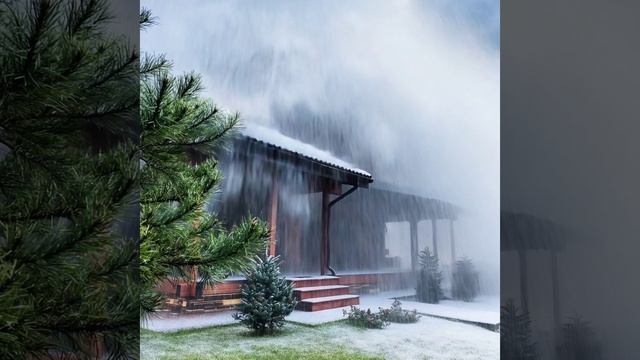 Дом засыпает снегом за секунды. смотреть онлайн