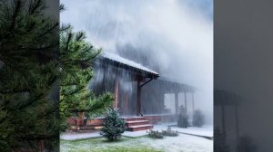 Дом засыпает снегом за секунды.