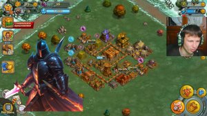 тёмный рыцарь почти докачал базу,перестроил базу и и поставил на прокачку пехоту  в стм. 7 серия.