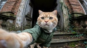Рыжий кот нашёл заброшенный особняк в лесу! Влог из леса Часть 2