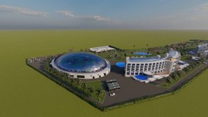 эскизная концепция аквапарка -GPU Render