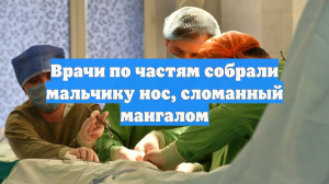 Врачи по частям собрали мальчику нос, сломанный мангалом