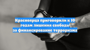 Красноярца приговорили к 10 годам лишения свободы за финансирование терроризма