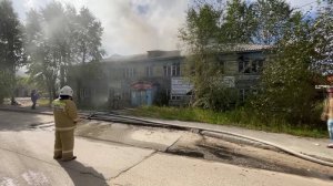 В центре Советского произошёл пожар в деревянном здании