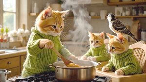 Мультик про кошку и котят - Мама-Кошка супергерой заботы! 🐱❤️