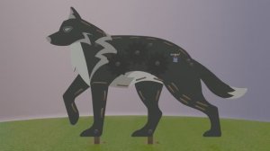 Элемент патриотической площадки "Волк" с подвижными частями