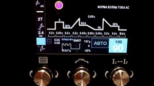 Общий вид меню Rosweld TIG 500 AC/DC