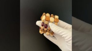 Браслет "Четыре витка яркий с кубиками" микс деревянных бусин разных форм