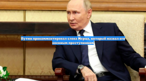 Путин прокомментировал слова Мерца, который назвал его военным преступником