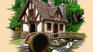 сказочный домик, procreate