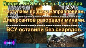 Сводка СВО на вечер 3 сентября. ВС РФ выбили врага из мэрии Купянска