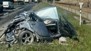 Легковушку смяло двумя фурами: Момент ДТП на трассе М-5 Урал