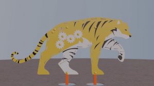 Элемент патриотической площадки "Тигр" с подвижными частями