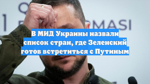 В МИД Украины назвали список стран, где Зеленский готов встретиться с Путиным