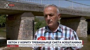 Бетон у кориту Требишњице смета мјештанима: О чему се ради?