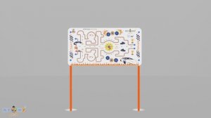 Уличный развивающий бизи-стенд "Автогонки"