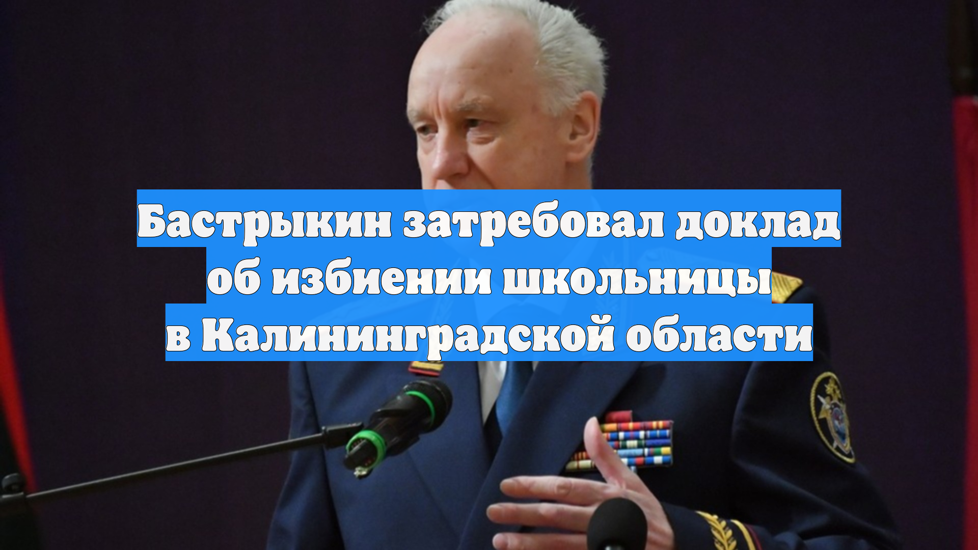 Бастрыкин затребовал доклад об избиении школьницы в Калининградской области
