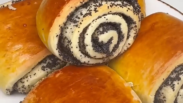 Пышные Маковые БУЛОЧКИ...🥐☕😋    Рецепт в описании ✍️