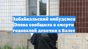 Забайкальский омбудсмен Эпова сообщила о смерти годовалой девочки в Балее