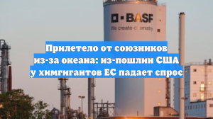 Прилетело от союзников из-за океана: из-пошлин США у химгигантов ЕС падает спрос