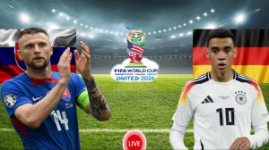 ФУТБОЛ ЧЕМПИОНАТ МИРА КВАЛИФИКАЦИЯ.  СЛОВАКИЯ - ГЕРМАНИЯ.  ПРЯМАЯ ТРАНСЛЯЦИЯ