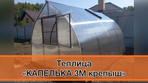 ТЕПЛИЦА КАПЛЕВИДНОЙ ФОРМЫ. СНЕГ НЕ ЧИСТИМ ЗИМОЙ.