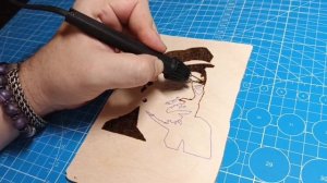 Портрет В.И. Ленина. Выжигание по дереву.